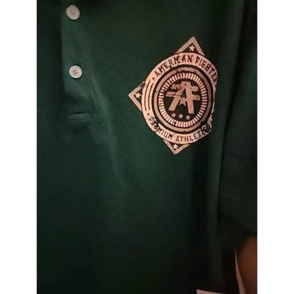 AMERICAN FIGHTER Polo Shirt ABILENE Athletic Biker MMA XL NWT A101 Excellent - Picture 4 of 6